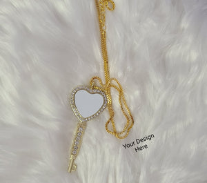 Custom Heart Shaped Key Necklace